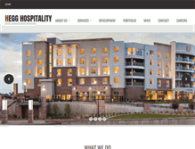 Tablet Screenshot of hegghospitality.com